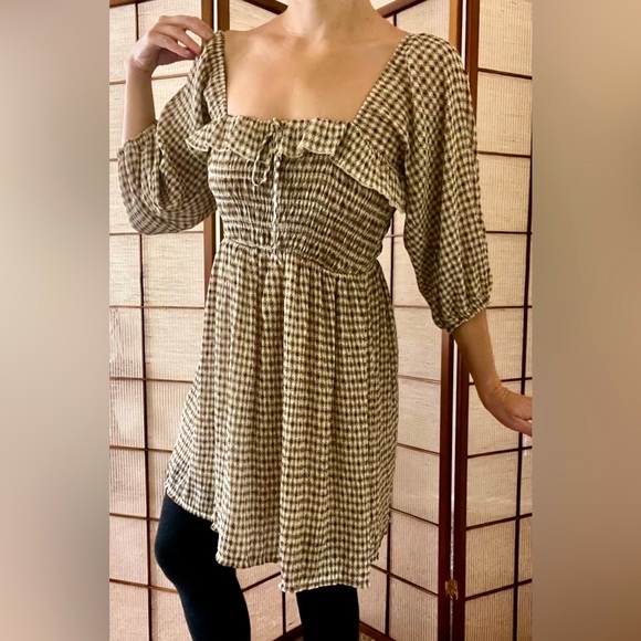 Millibon boho cottagecore kawaii pouf sleeve peasant picnic dress nwt - Picture 4 of 9